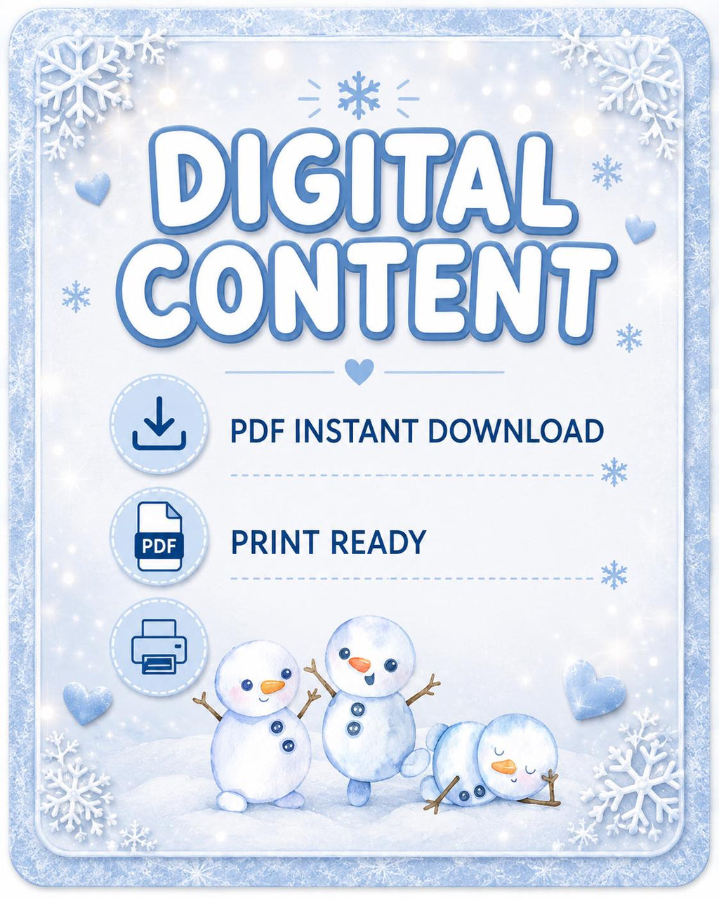 Snowman and Friends Savings Challenge Cards (Instant Download PDF)