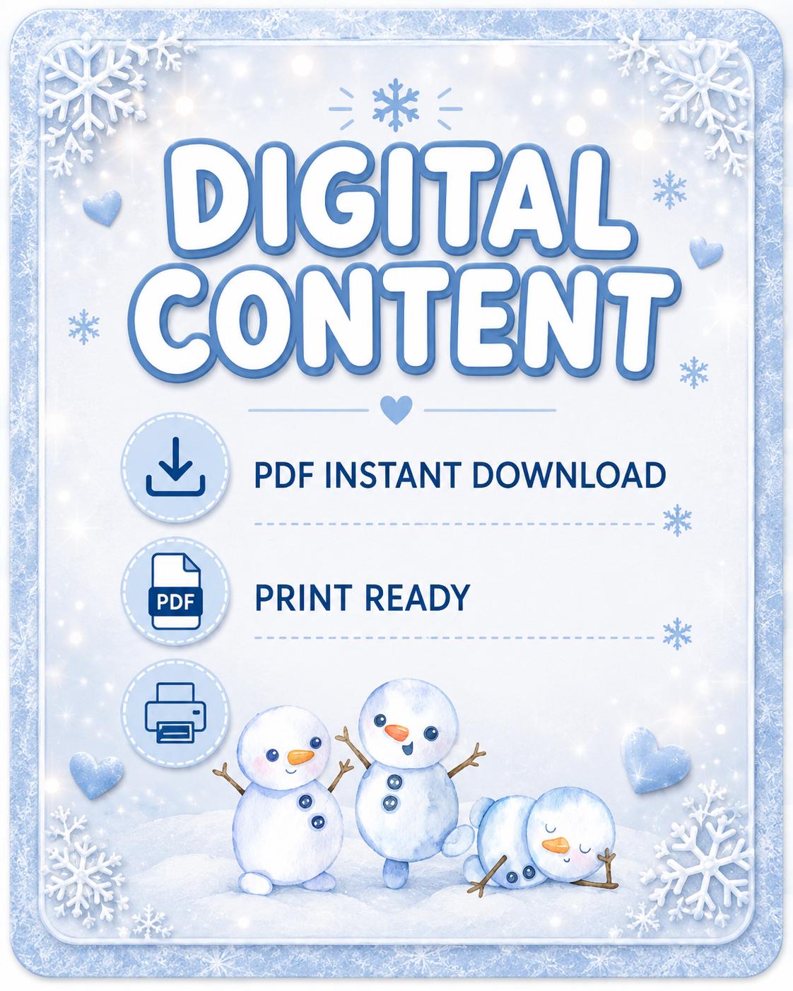 Snowman and Friends Savings Challenge Cards (Instant Download PDF)