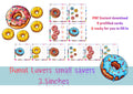 Donut Lovers - Cash saving challenges - Kawaii donuts - small income - start saving today