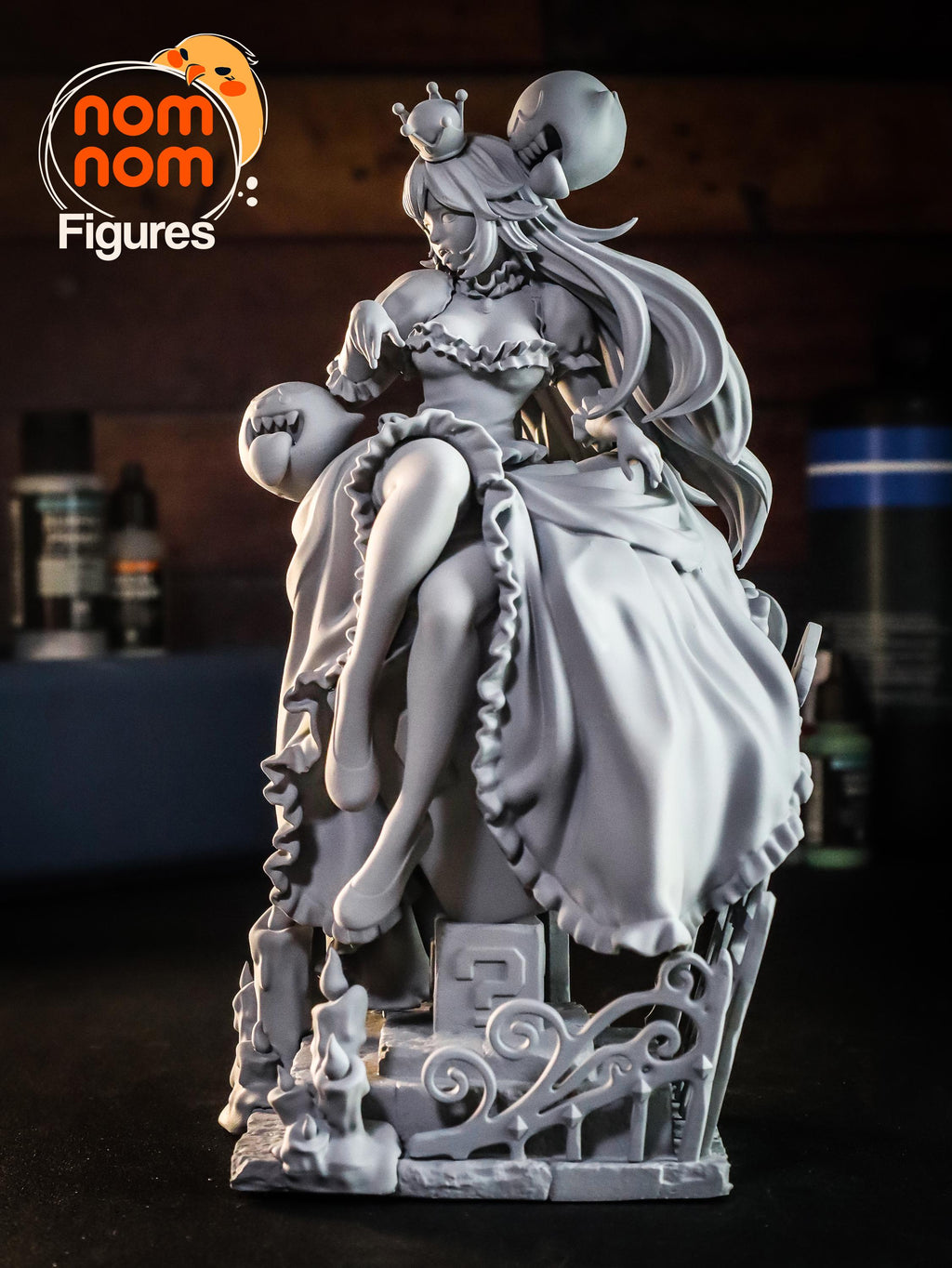 Halloween Ghost Girl Figurine | 75mm Unpainted Resin Model | Cute Spooky Collectible | Garage Kit