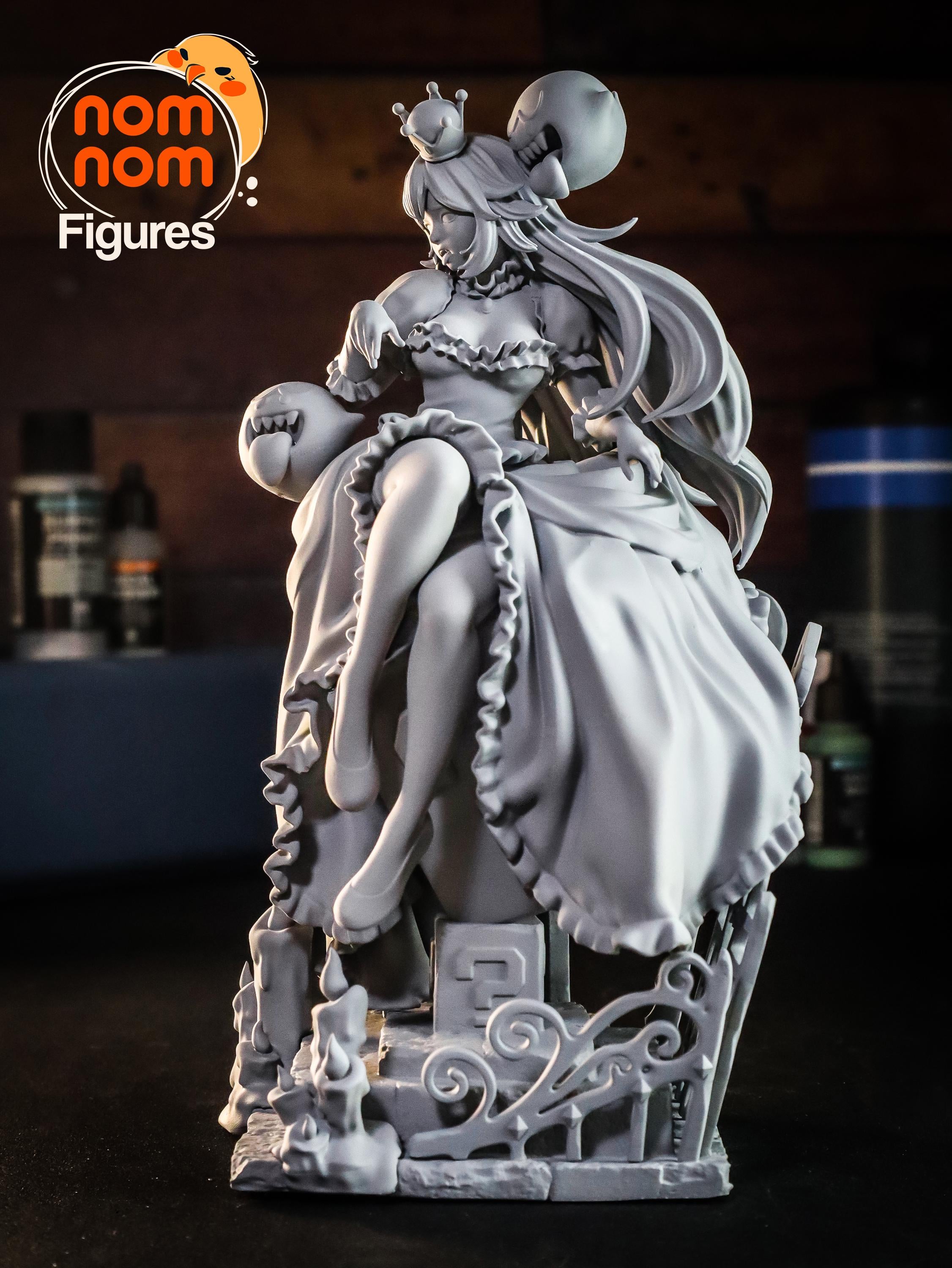 Halloween Ghost Girl Figurine | 75mm Unpainted Resin Model | Cute Spooky Collectible | Garage Kit