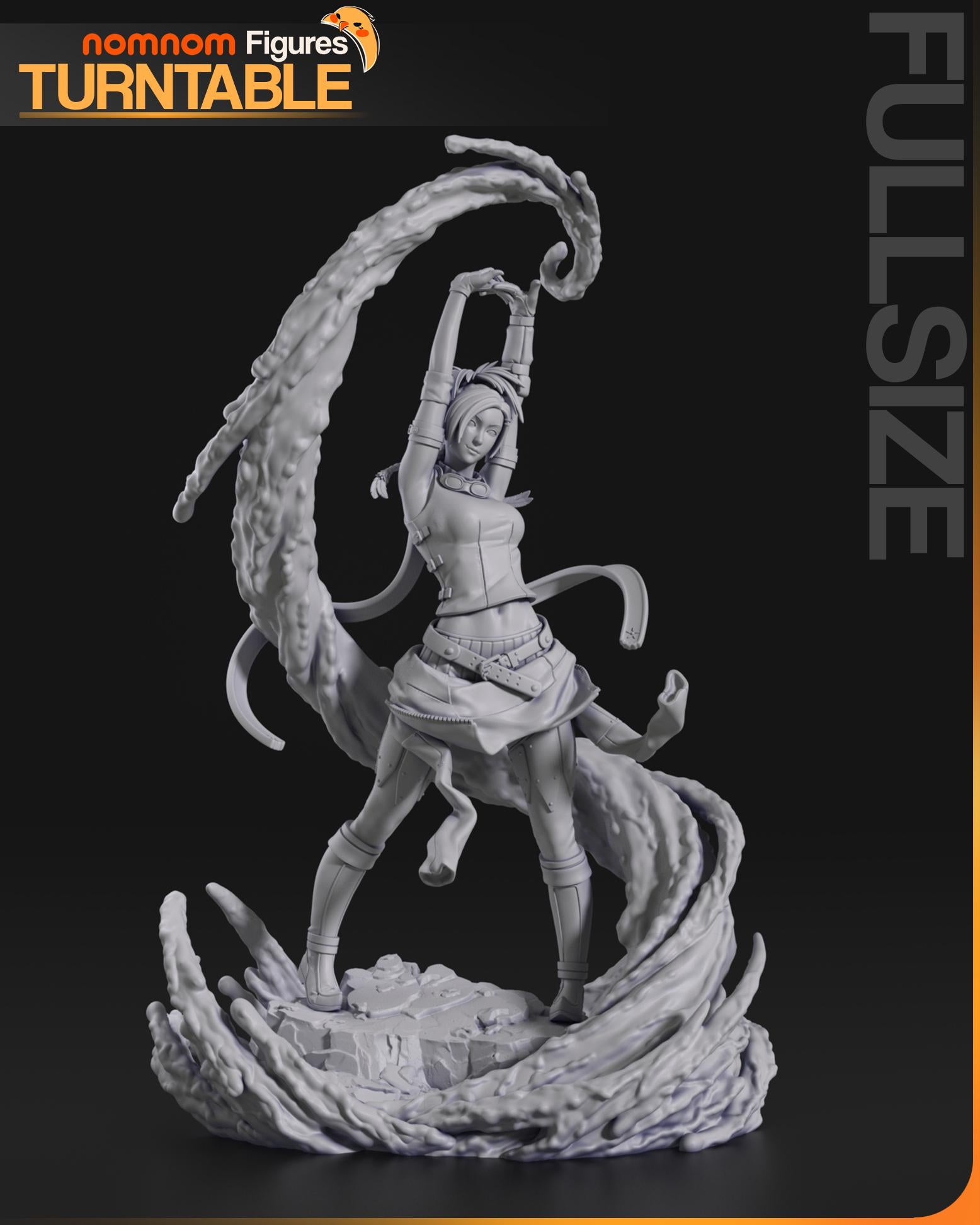 Treasure Hunter Fantasy Girl Statue | Unpainted Resin Collectible | Adventure Garage Kit | DIY Hobby Model