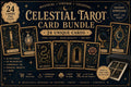 Mystical Tarot Style Oracle Cards | Witchy Printable PNG Card Bundle | Celestial Moon Digital Download