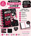 Messy Bun A5 Discbound Notebook Cover 3MF Files | Getting It Done Notebook | 3D Printable Planner Cover | Digital Download