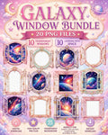 Galaxy Window PNG Bundle | Fantasy Space Window Clipart | Transparent Window PNG | Junk Journal Digital Download | 20 PNG Files
