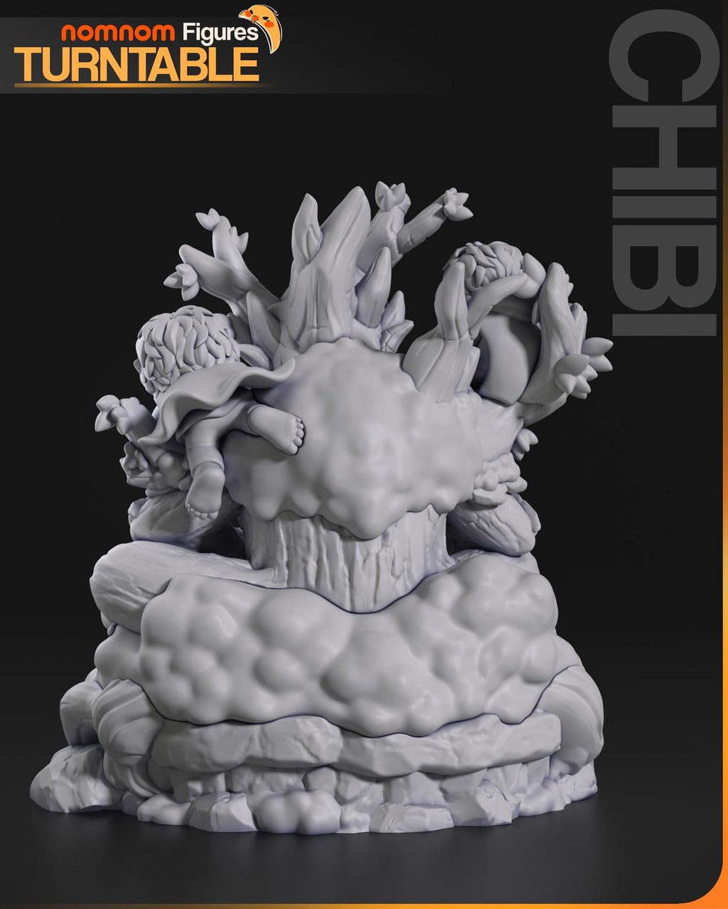 Ancient Forest Guardian Chibi Figure | Unpainted Resin Garage Kit | Fantasy Collectible Statue