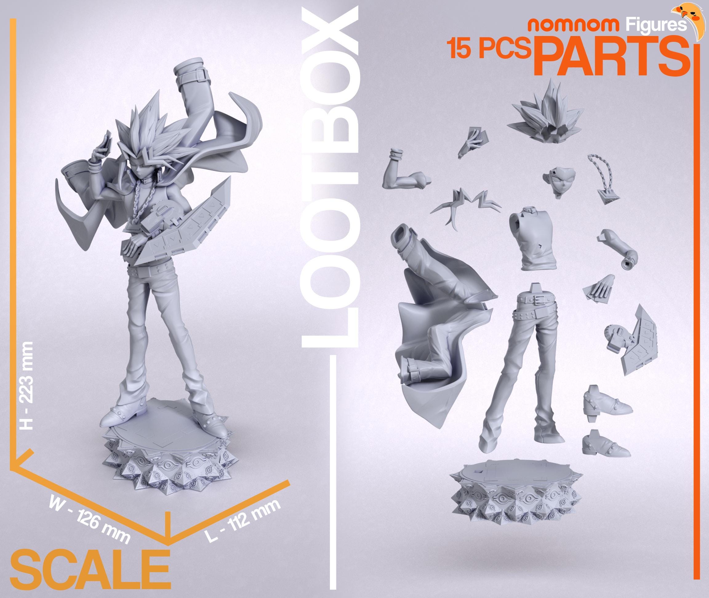 Chibi Card Duelist Figurine | Unpainted Resin Figure | Fantasy Gamer Character | Garage Kit Model