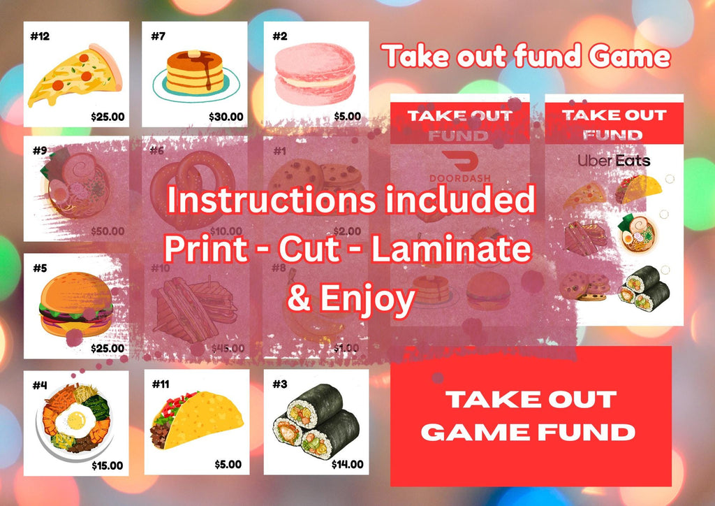 Take Out Fund Game | Challenge Cards | Food Fund | Fun