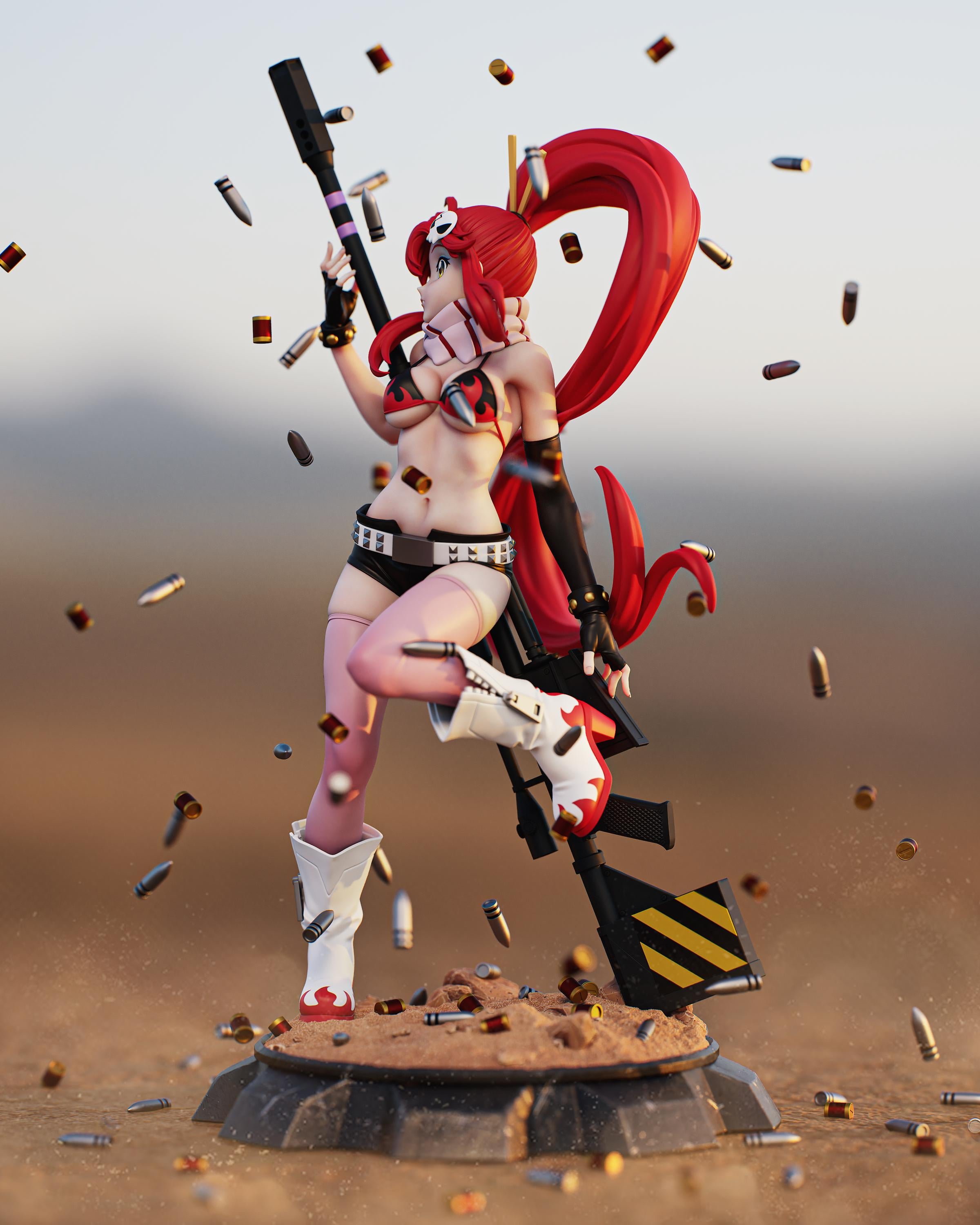 Yoko Littner - Tengen Toppa Gurren Lagann Fan art figure - multiple sizing - unpainted - garage kit