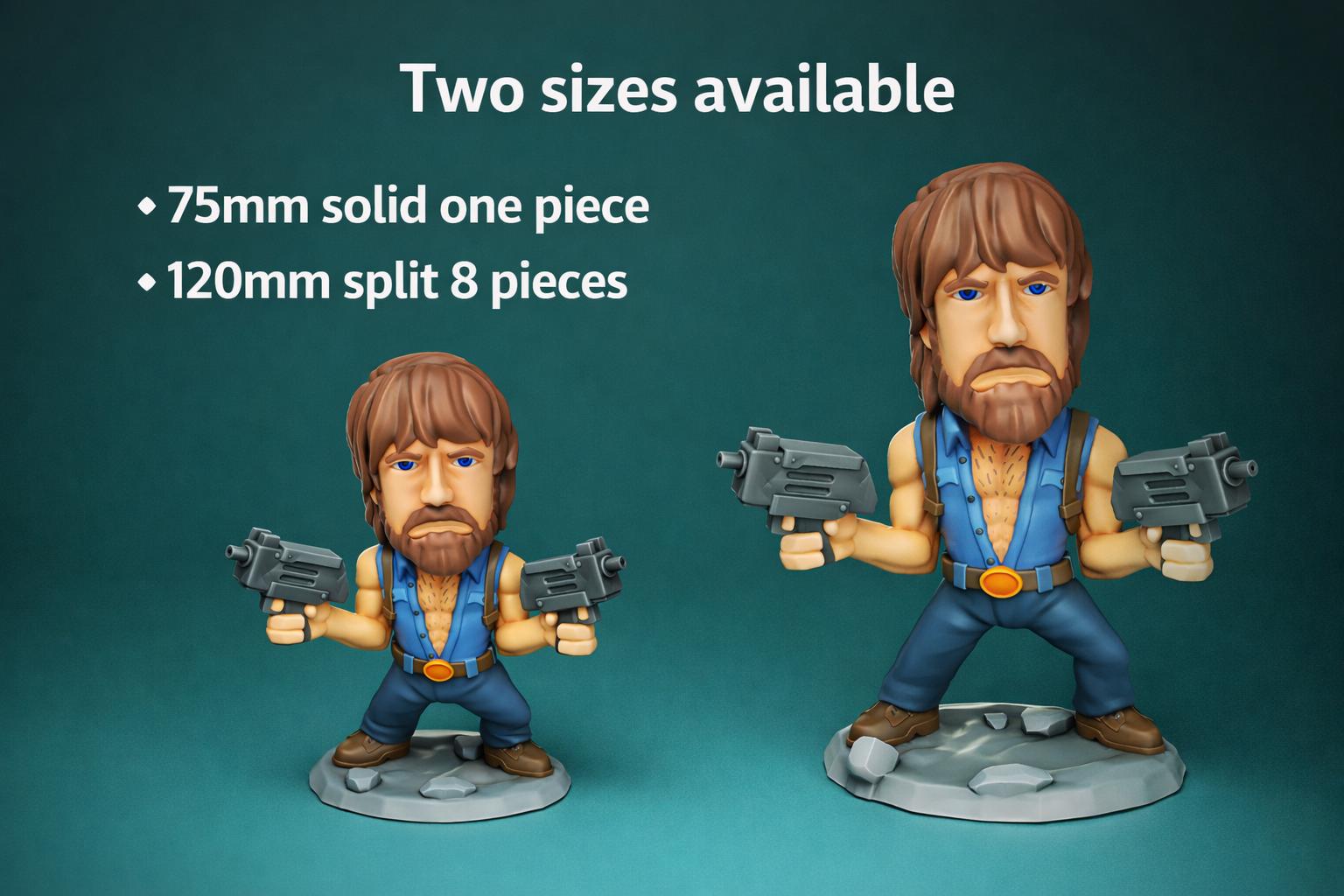 Chibi Chuck Norris - Fanart -unpainted- garage kit