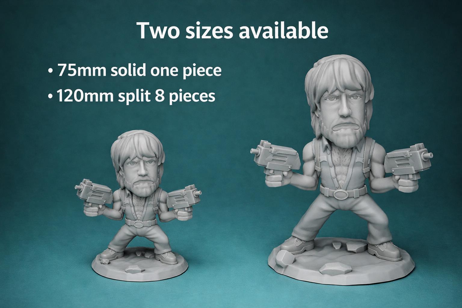 Chibi Chuck Norris - Fanart -unpainted- garage kit