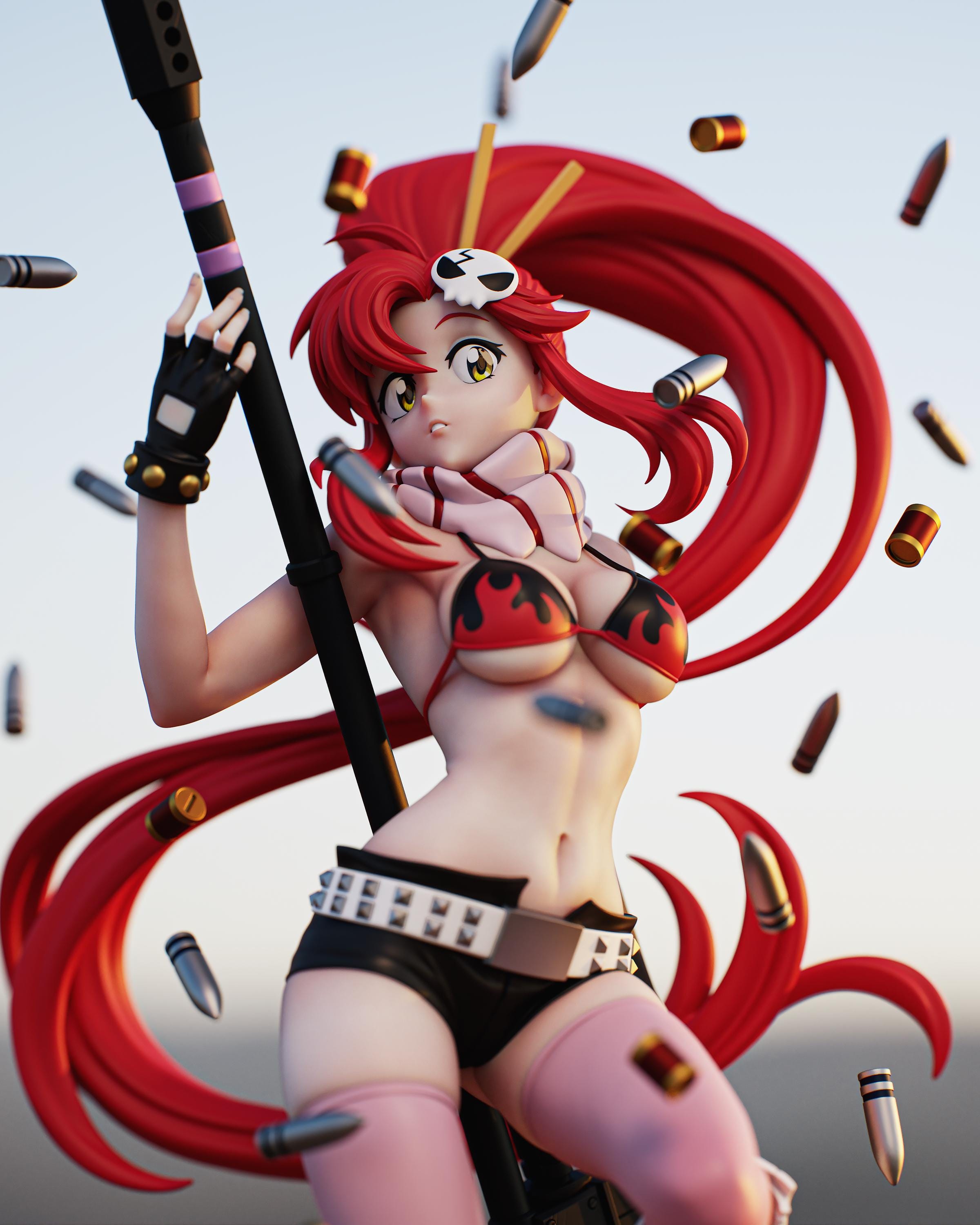Yoko Littner - Tengen Toppa Gurren Lagann Fan art figure - multiple sizing - unpainted - garage kit