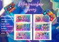 Retro saving challenges - Rainbow retro - small income savers