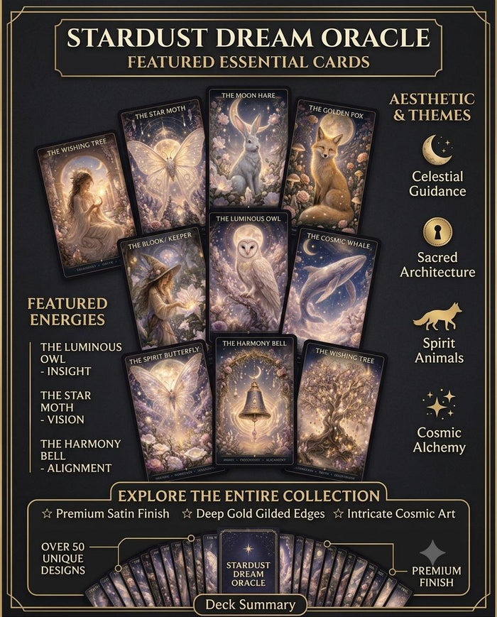 Celestial Moon Oracle Deck | Printable Digital Oracle Cards | Fantasy Witchy Card Deck | Spiritual Divination Cards | Instant Download