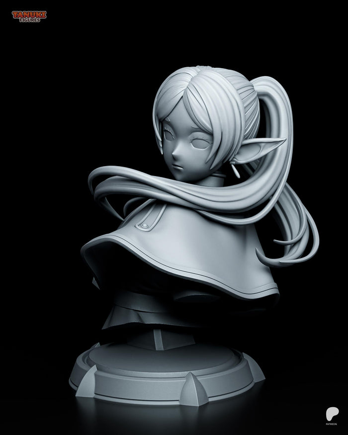 Unpainted Resin Bust | Fantasy Elf Mage Figurine | High Detail Garage Kit | DIY Painting Model | Collectible Display Statue