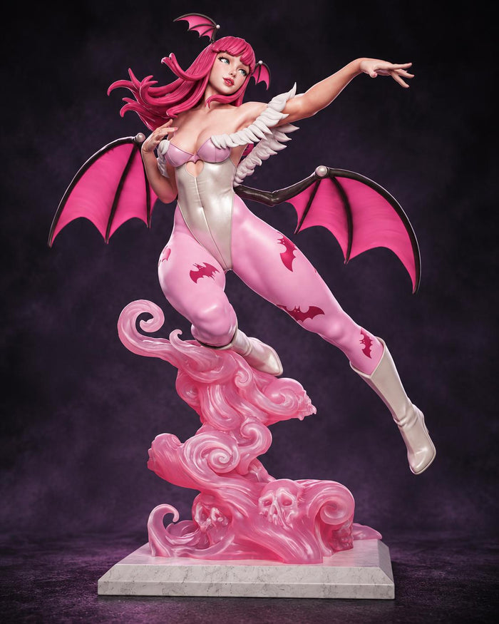 Unpainted Resin Figurine | Gothic Bat Wing Woman Statue | Fantasy Demon Girl Garage Kit | DIY Resin Model | Collector Display Figure