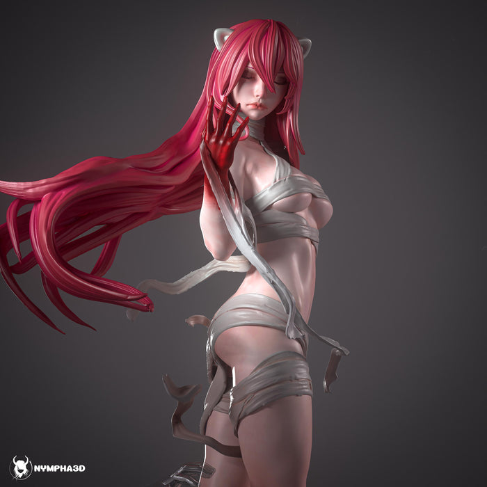Unpainted Resin Figurine | Dark Fantasy Woman Statue | Wrapped Horror Girl Garage Kit | DIY Resin Model | Collector Display Figure