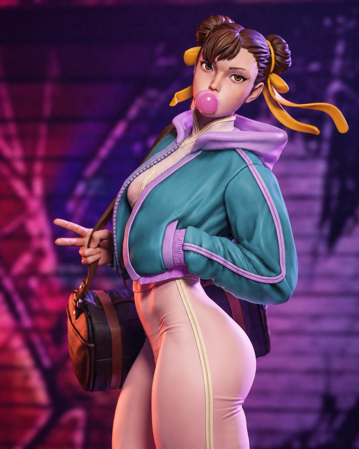 Unpainted Resin Figurine | Martial Arts Woman Statue | Bubble Gum Fighter Garage Kit | DIY Resin Model | Collector Display Figure
